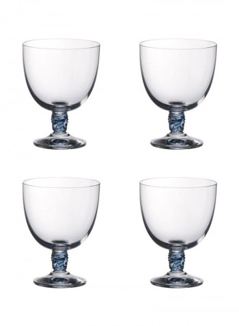 4-Piece Montauk Aqua Juice Goblet Set Clear