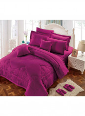 12-Piece Embrace Comforter Set Microfiber Purple King