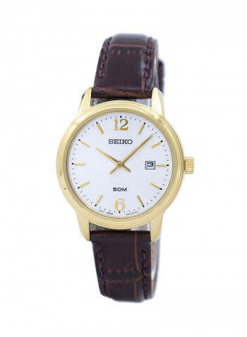 Men's Water Resistant Leather Analog Watch SUR658P1