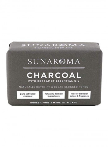 2-Piece Charcoal With Bergamot Oil Soap Bar Set 8ounce