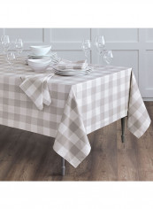 Alsace Cotton Tablecloth White/Grey 160х180centimeter