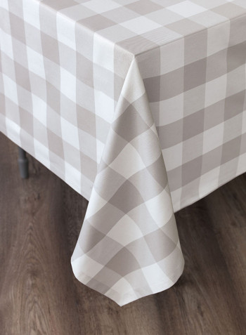Alsace Cotton Tablecloth White/Grey 160х180centimeter