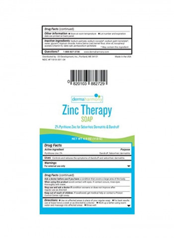 4-Piece Zinc Therapy Soap 4ounce
