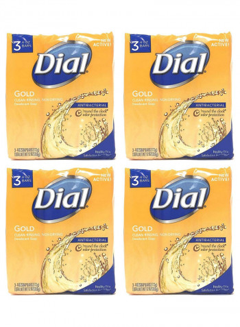 12-Piece Gold Deodorant Soap Set 12 x 4ounce