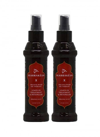 2-Piece Argan And Hemp Oil Therapy Leave In Treatment 4ounce