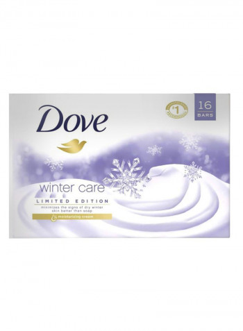 Pack Of 16 Winter Care Beauty Bar Soap Purple/White 16x113g