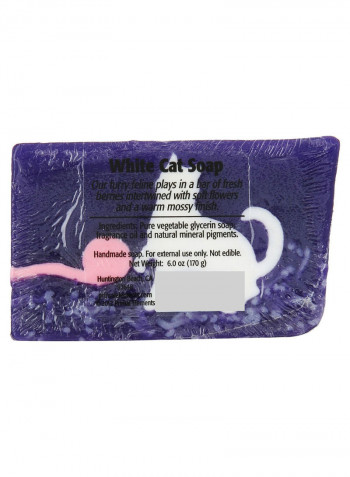 White Cat Soap Blue/Pink/White 6ounce