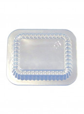 1000-Piece Plastic Dome Lid Silver 9.1x13.8x8inch