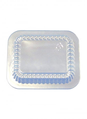 1000-Piece Plastic Dome Lid Silver 9.1x13.8x8inch