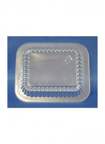 1000-Piece Plastic Dome Lid Silver 9.1x13.8x8inch