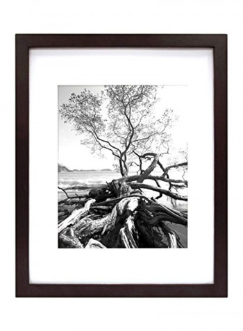 Decorative Art Frame With Opening Mat Black/White 16x20inch