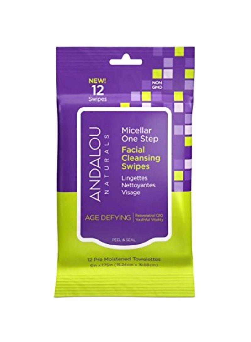 Pack of 12 Micellar One Step Facial Cleansing Swipes