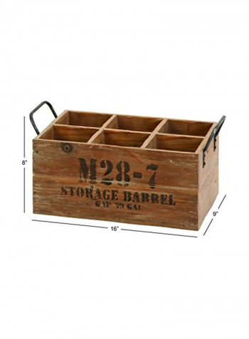 Wooden Bottle Storage Rack Brown 16x9x8inch