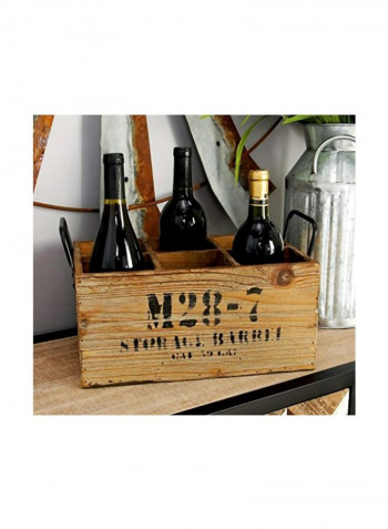 Wooden Bottle Storage Rack Brown 16x9x8inch