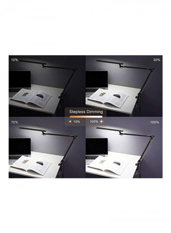 8 Watt Dimmable Clamp Light Black 21x2.9x7.2inch