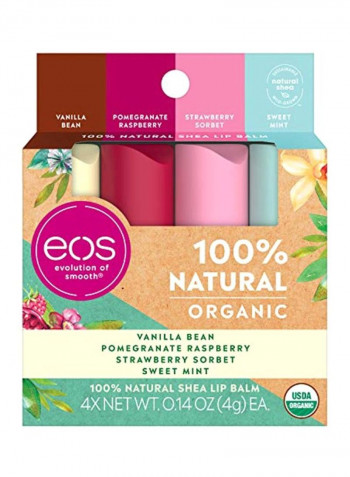 Pack Of 4 Organic Stick Lip Balm 0.14ounce