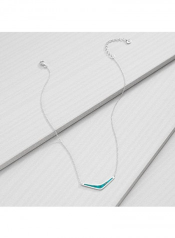 925 Sterling Silver Chain Necklace With Turquoise