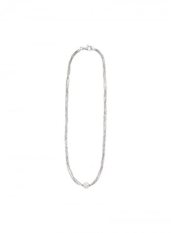 925 Sterling Silver Multi-Strand Bead Necklace