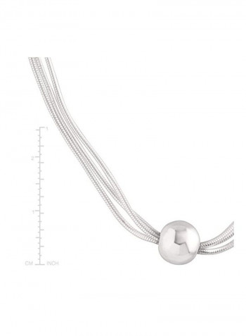 925 Sterling Silver Multi-Strand Bead Necklace