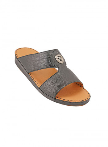 Slip On Comfort Wear Arabic Traditional Sandals Black