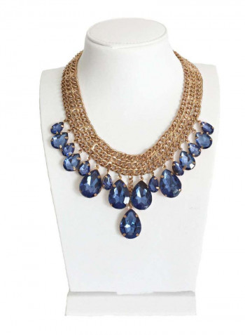 Crystal Drops Statement Necklace