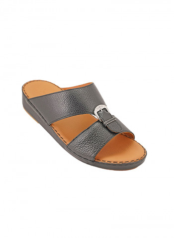 Slip On Comfort Wear Arabic Traditional Sandals Black