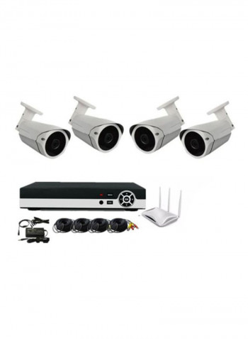 4-Piece Full HD CCTV Outdoor Bullet Camera