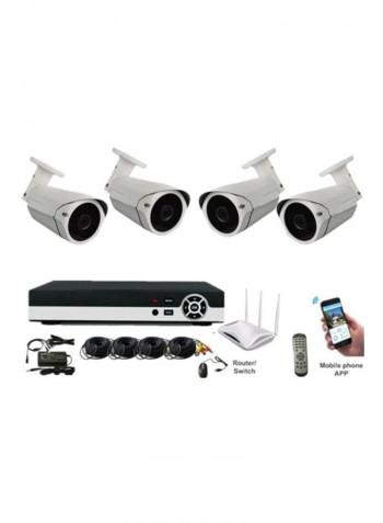 4-Piece Full HD CCTV Outdoor Bullet Camera