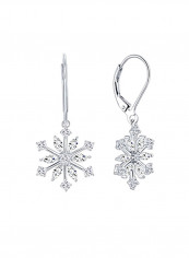 925 Sterling Silver Cubic Zirconia Dangle Earrings