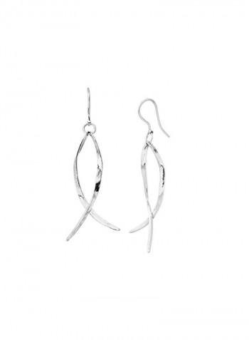 925 Sterling Silver Hammered Dangle Earrings