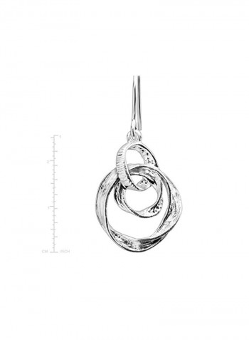 925 Sterling Silver Interlocked Circle Dangle Earring