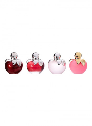 مجموعة هدايا صغيرة الحجم EDT 4 ml, L'Eau EDT4 ml, Nina L'Elixir EDP 4 ml, Nina Les Delices EDT 4مل