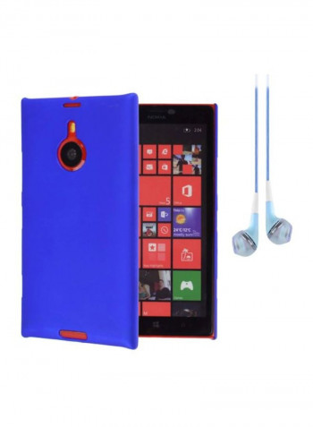 Protective Case Cover For Nokia Lumia 1520 With In-Ear Headphones Blue