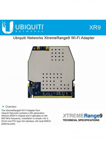 Xtream Range9 Mini PCI Wi-Fi Adapter, 600mW 900 MHz Multicolour