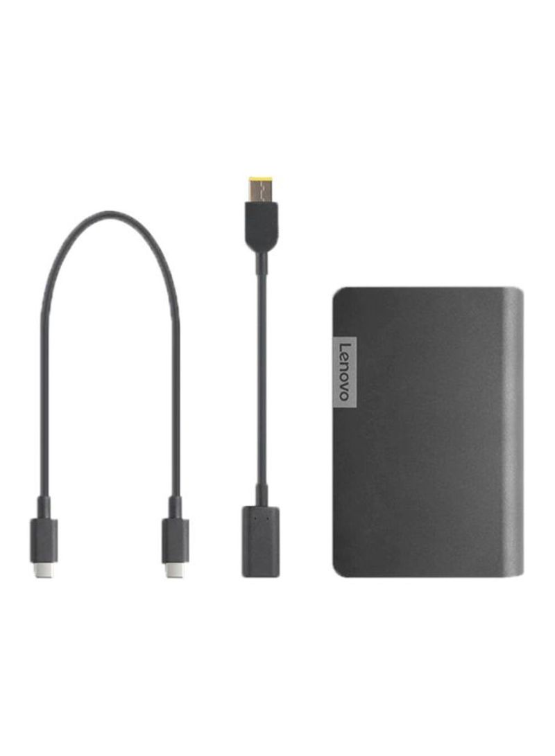 14000 mAh USB-C Laptop Power Bank With Round-Tip Dongle / Slim-Tip Dongle  124x83.5x22.5millimeter Black