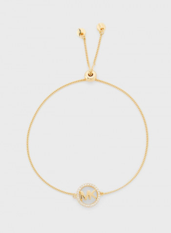 Logo Stone Detail Bracelet Gold