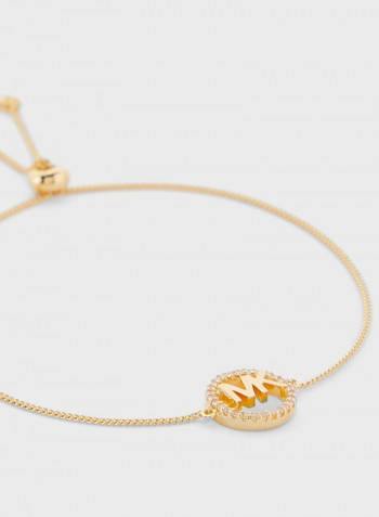 Logo Stone Detail Bracelet Gold