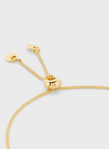 Logo Stone Detail Bracelet Gold