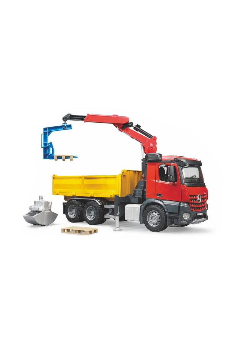 MB Arocs Construction Truck With Crane And 2 Pallets