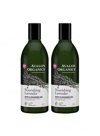 2-Piece Organics Lavender Bath And Shower Gel 12ounce