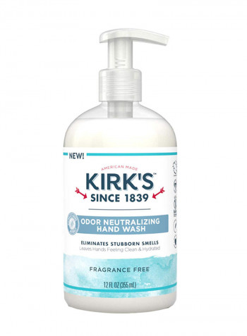 Kirk's Odor Neutralizing Hydrating Hand Soap, 12 fl oz (Fragrance Free, 1)