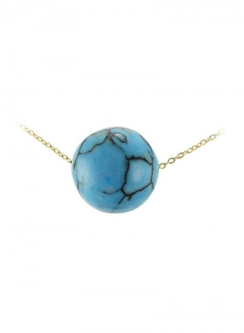 10 Karat Gold Turquoise Pendant