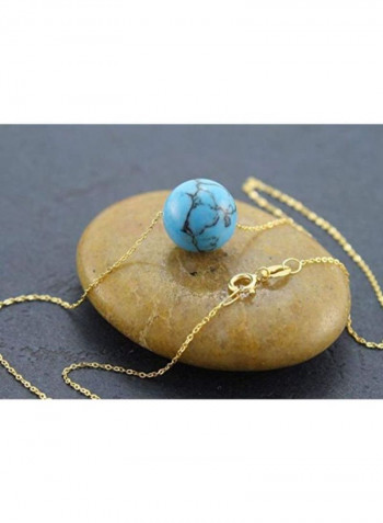 10 Karat Gold Turquoise Pendant