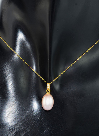 18K Gold Pearl Pendant Necklace