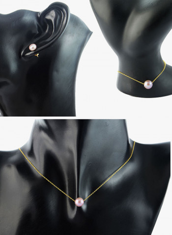 3-Piece 10K Gold Pearl Jewellery Set