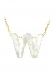 18 Karat Gold Letter W Mother Of Pearl Necklace reviews 18 Karat Gold Letter W Mother Of Pearl Necklace