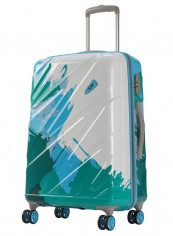 Mirage Hardside Large Check in Luggage Trolley Mirag Blue/White