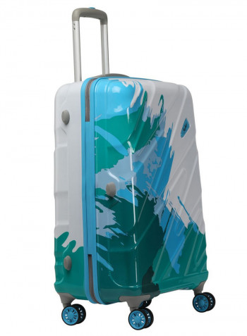 Mirage Hardside Large Check in Luggage Trolley Mirag Blue/White