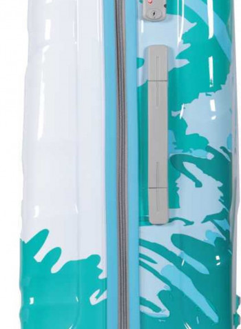 Mirage Hardside Large Check in Luggage Trolley Mirag Blue/White