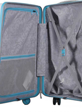 Mirage Hardside Large Check in Luggage Trolley Mirag Blue/White